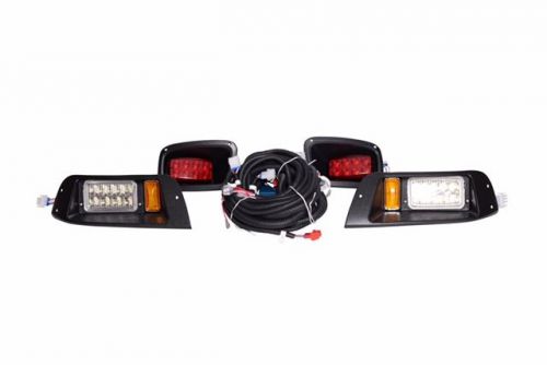 Ezgo txt golf cart led headlight &amp; tail light kit 1995-up