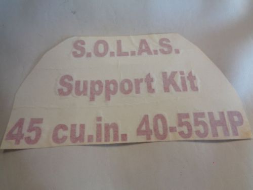 S.o.l.a.s. support kit decal red 10 1/8&#034; x 5 3/8&#034; marine boat