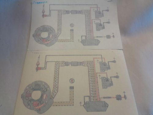 Johnson evinrude vintage omc wiring diagram decal pair ( 2 ) 9&#034; x 5 3/4&#034; marine