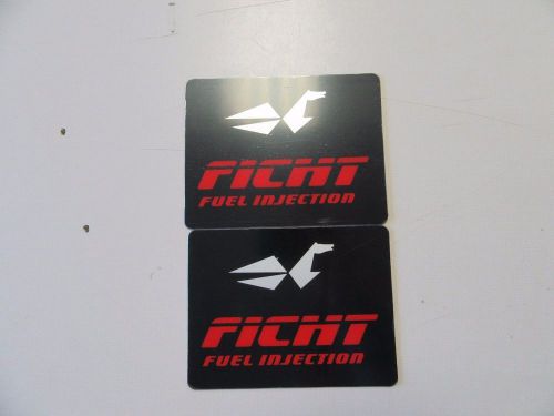Evinrude ficht fuel injection decal pair (2) 5 1/2&#034; x 4 3/16&#034; red / black / silv