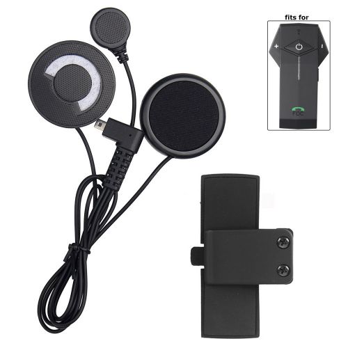 Bluetooth intercom colo soft headset wired mic/speaker+clip fit full face helmet