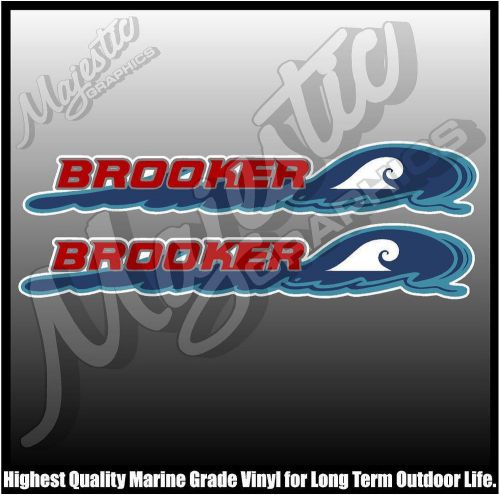 Brooker - 450mm x 90mm x 2 - boat decals
