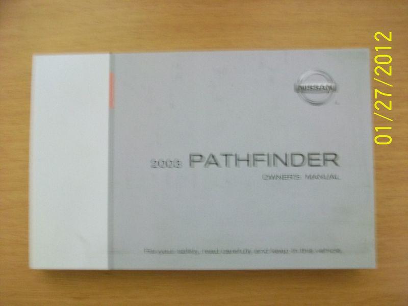 2003 nissan pathfinder   owners manual