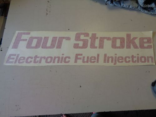 Four stroke electronic fuel injection decal red 33 3/8&#034; x 8 1/2&#034; marine boat