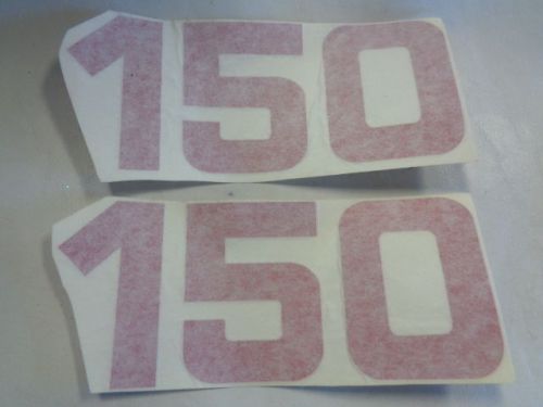 Number 150 decal pair ( 2 ) red 6 3/4&#034; x 2 3/4&#034; marine boat