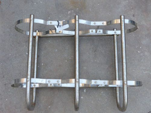 Used eez-in triple fender holder rack  stainless steel off a sea ray boat