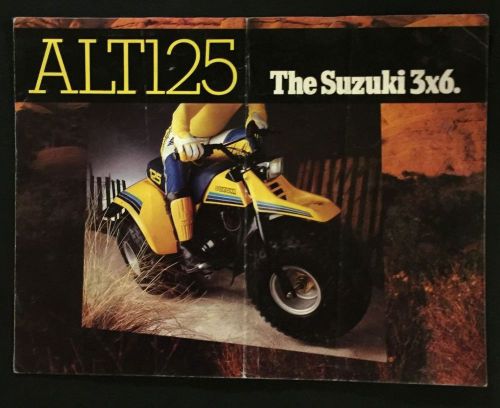 Suzuki brochure literature 1983 atc atv lt125 4x6 alt125 3x6 alt50 trailbuddy