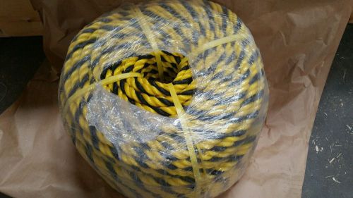 Marine grade nylon rope 18mm (3/4&#034;) tiger black yellow nos