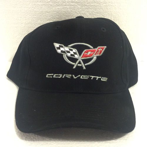 Chevy chevrolet corvette adjustable black cap baseball hat *new* nwt