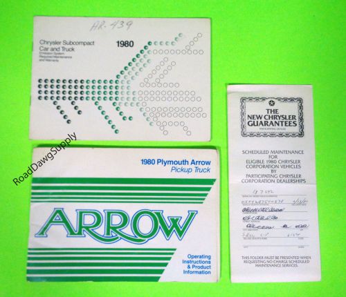 1980 plymouth arrow owners manual owner&#039;s guide book