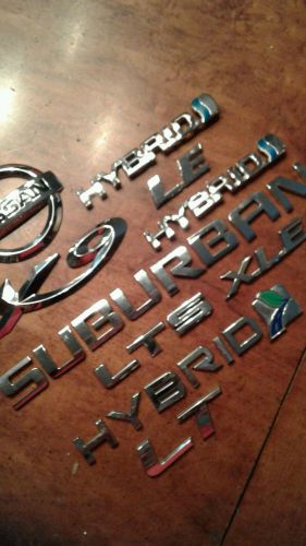 10 assorted car  emblems. used