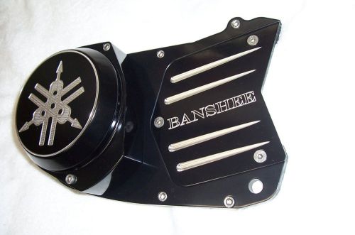 Yamaha banshee billet atv 3pc stator cover black anodized fit all yrs