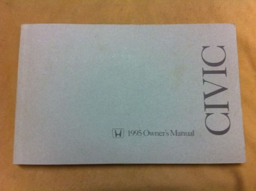 1995 honda civic complete owner&#039;s manual, oem # 385009504, mint condition!