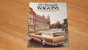 1973 plymouth wagons original dealership sales brochure