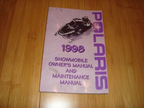 1998 polaris owners manual snowmobile maintenance guide