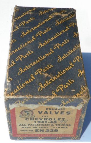 New box of 6 1941-1949 chevrolet exhaust valves, 1942,1946,1947,1948