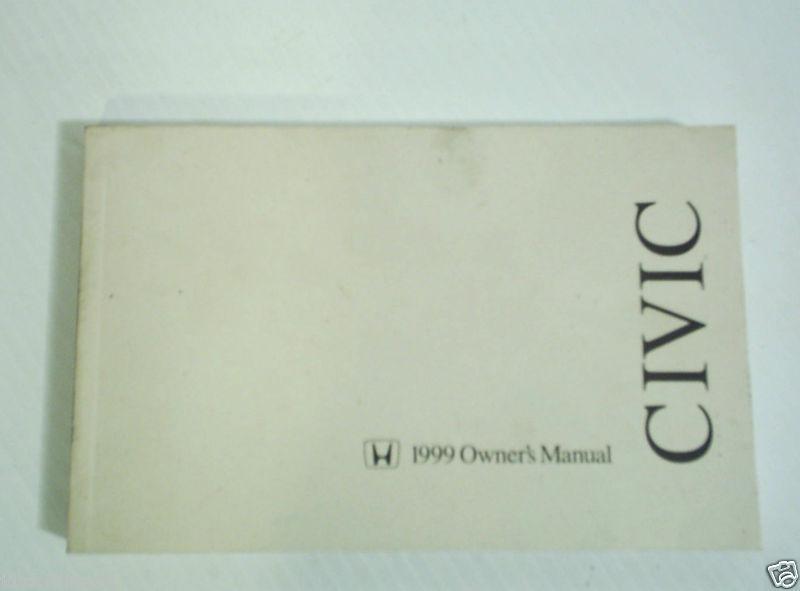 1999 honda civic sedan owners manual owner's guide book oem 99