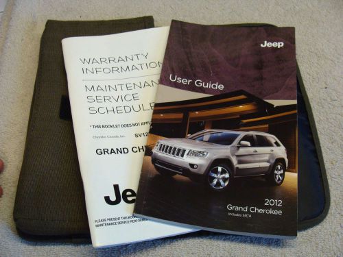 2012 jeep grand cherokee users guide oem owners manual case book no dvd used