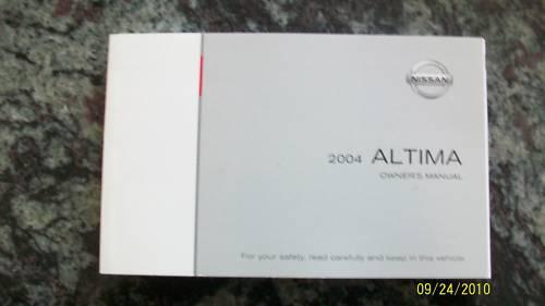 2004 nissan altima  owners manual 