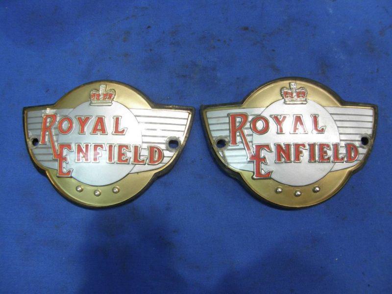 2 original royal enfield tank badges, constellation, bullet,  16
