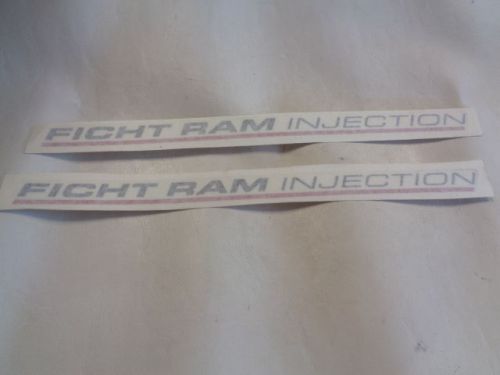 Ficht ram injection decal pair ( 2 ) blue / red 10 5/8&#034; x 5/8&#034; marine boat