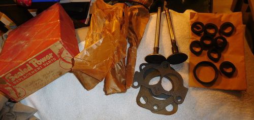 Vintage 1953 ford,in box, engine exhaust valve lot 6,oil rings,gaskets auto part