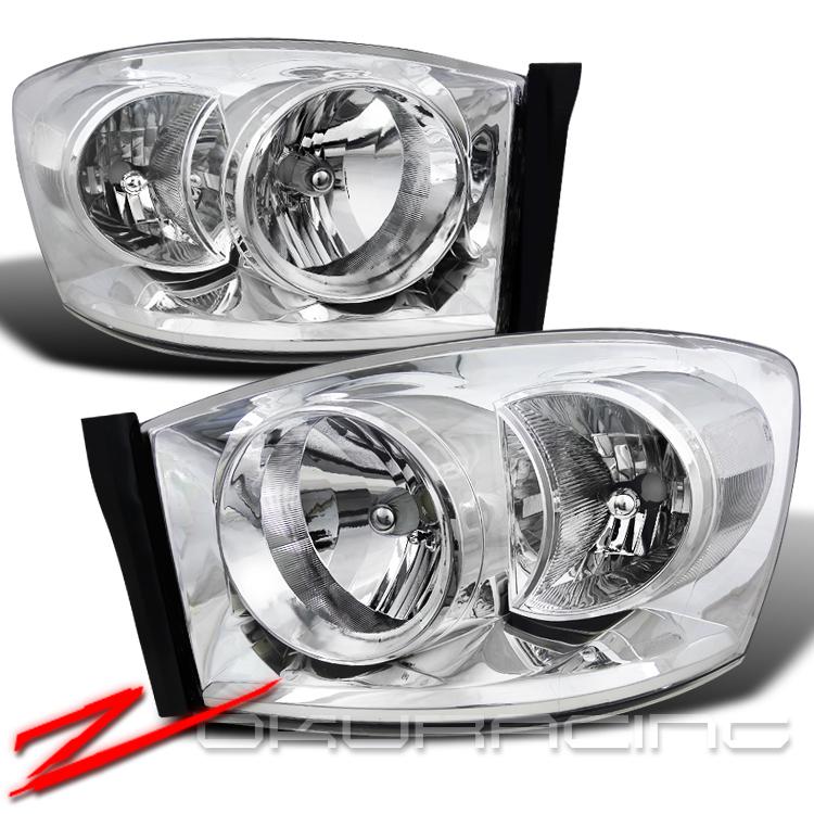 Buy 2006-2008 DODGE RAM 1500 2500 3500 OEM CHROME HEADLIGHTS in Los