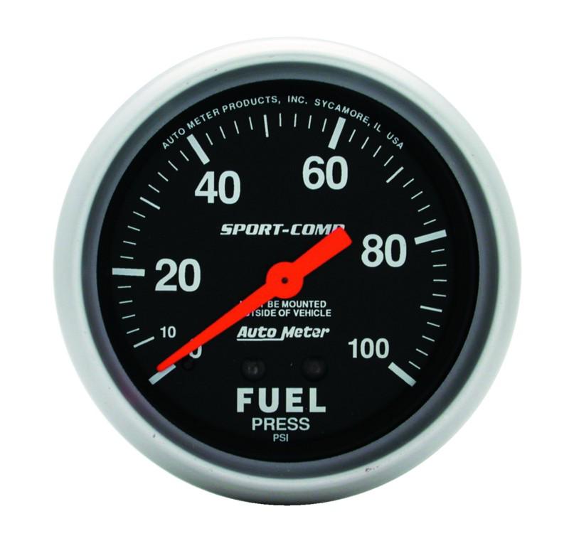 Buy Auto Meter 3412 Sport Comp Mechanical Fuel Pressure Gauge In Chino