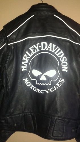 harley willie g skull leather jacket