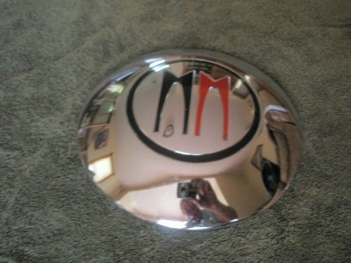 Boat trailer / camper hubcap 9&#034; o.d. chrome with mm or ww on it
