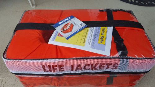 New marine (4) pack type ii adult pfd w/ bag uscg approved new! uscg approved