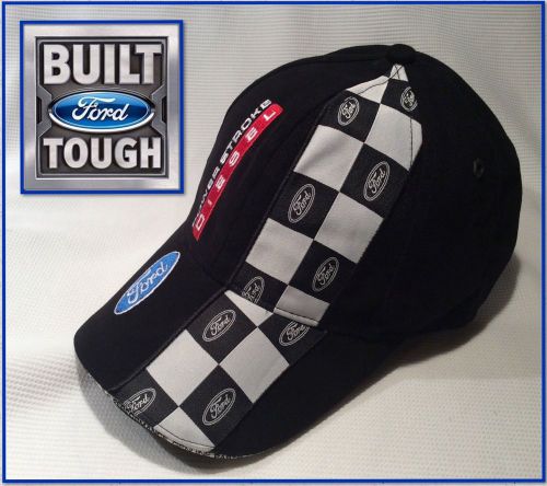 New ford diesel power stroke ball cap/hat embroidered adjustable black white