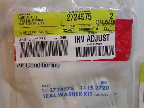 Gm 2724575 seal kit with 2 seals air conditioning 15-2720