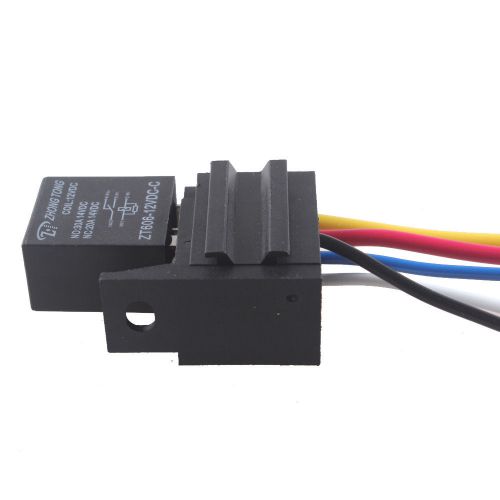 Car 12v 30a relay &amp; socket for electric fan fuel pump horn kit 5p 5 wire