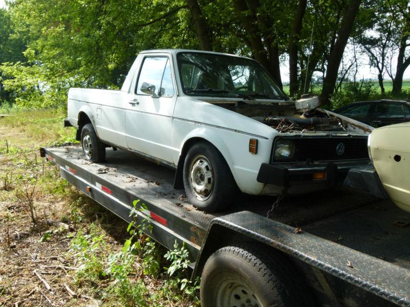 Parting out: 1980 vw caddy rabbit pickup truck volkswagen mk1 white westmoreland