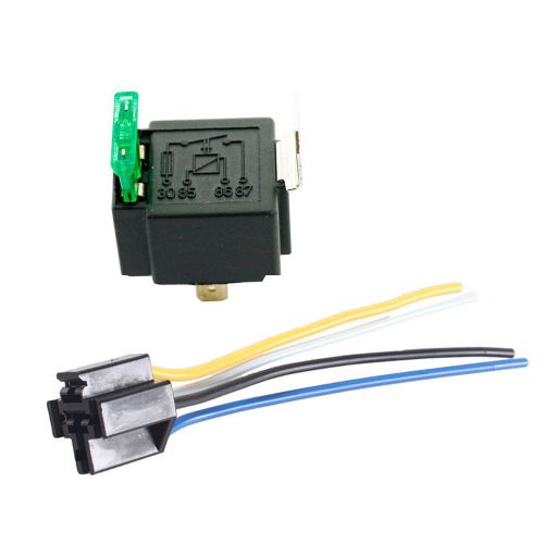 12v 30a car automotive heavy duty relay 4pin fuse fused on/off spst plug sales