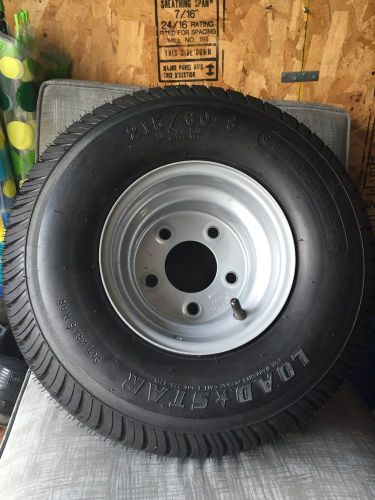 215/60-8 lrc 6 pr bias trailer tire on 8&#034; 5 lug wheel 18.5x8.5-8