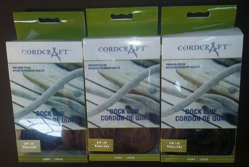 Cordcrafts 3 dock mooring premium nylon braided line/rope 3/8&#034;x 15&#039;
