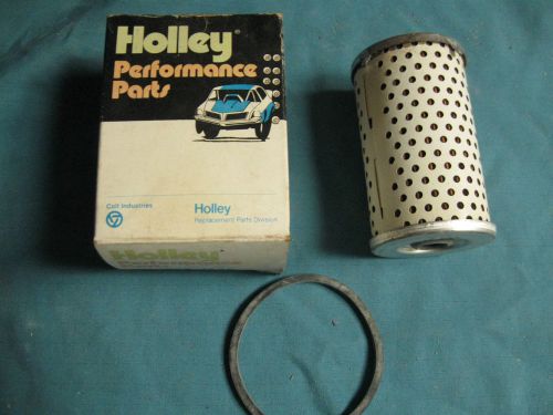Nos 1960s 1970s holley inline fuel filter cartridge #62r-124a with o-ring in box