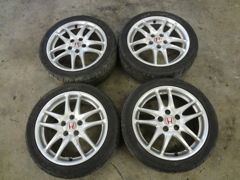 Jdm honda acura rsx dc5 type r 17" gun metal silver wheel rims k20a 5x114.3 rims