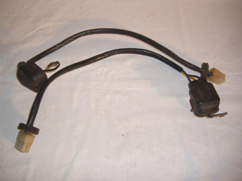 Pair of fiat 850 spider rear taillight connectors with covers and wires / wiring