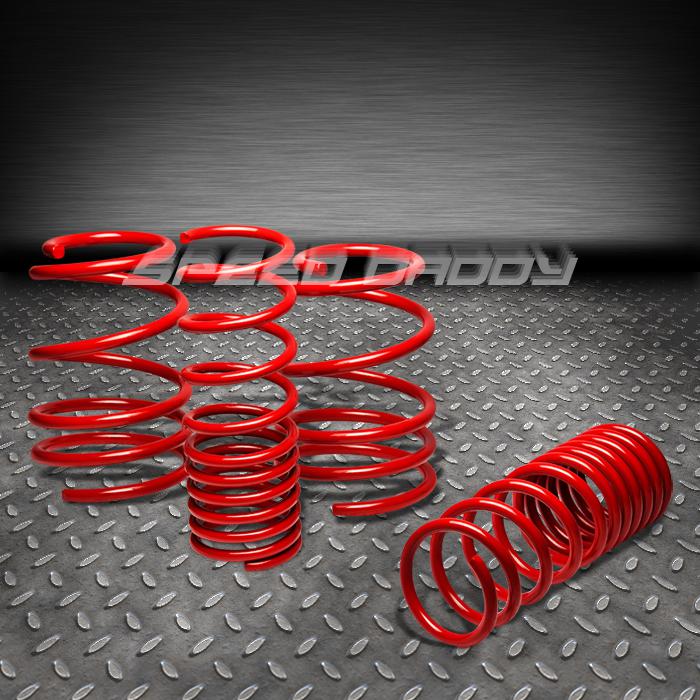 1.25" drop suspension lowering springs/spring 09-13 honda fit jazz ge8 l15a red