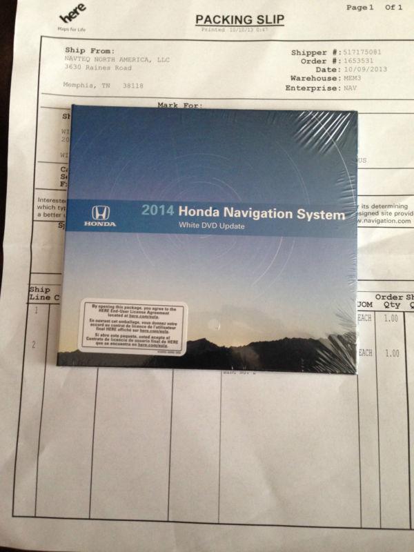 2014 honda navigation map update v4.c0 pilot/accord/odyssey/ridgeline/crosstour