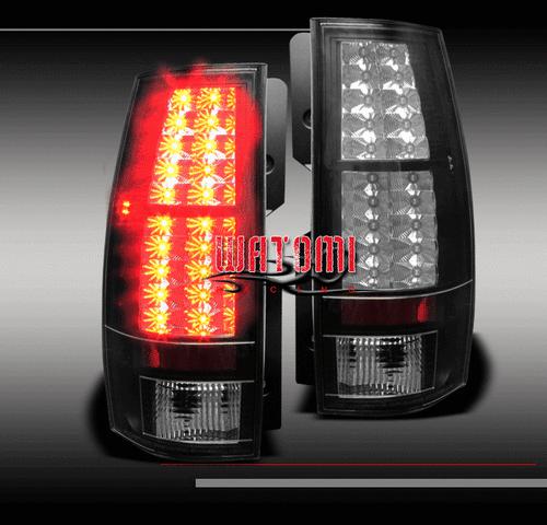 07-12 chevy/gmc suburban 1500 2500 tahoe yukon denali suv tail lights rear black