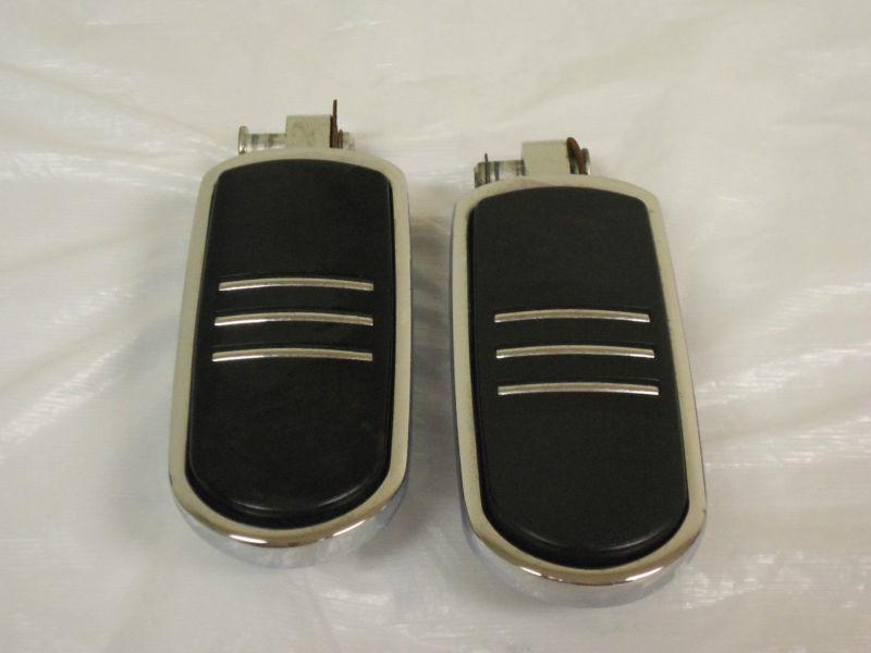 Harley davidson chrome & rubber large foot pegs 