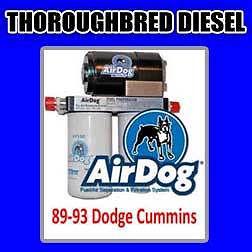 Airdog pump with quick connect 1989-1993 dodge cummins 150 preset a4spbd337