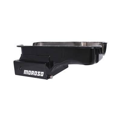 Moroso oil pan street strip steel black front sump 9 qt ford 289/302