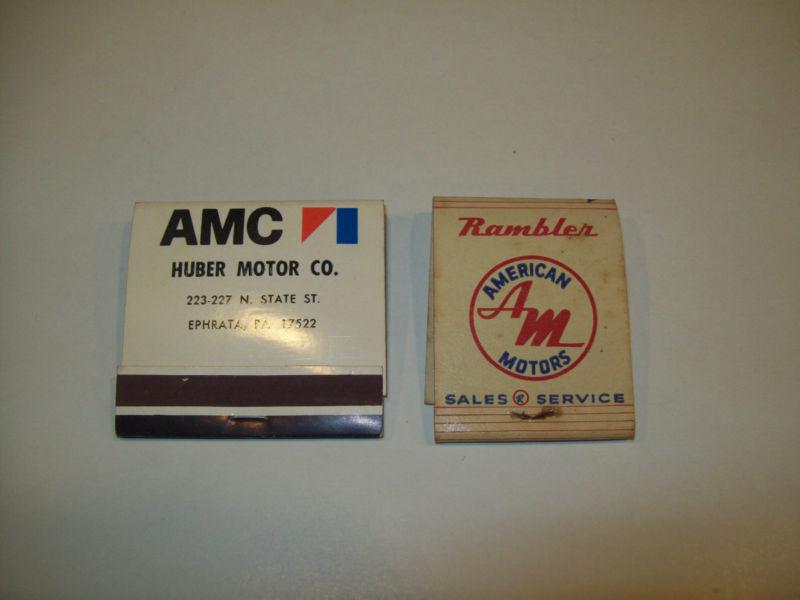  amc am  american motors 2 nos books of amc / rambler matches  from 1960-70"s