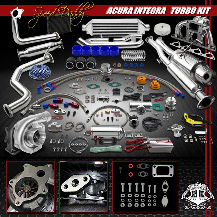 T04e 26p turbo kit intercooler+manifold+catback 94-01 b18 acura integra dc1-2 db