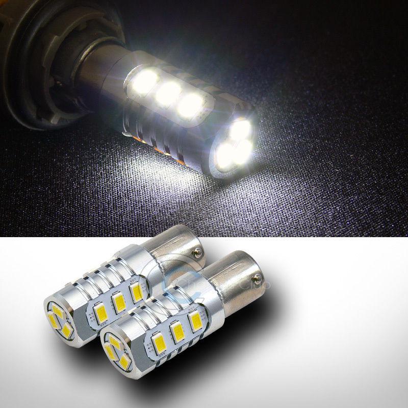 2p white 1156 ba15s 12x 5730 smd led stop/brake tail light bulbs pair 1141 1159